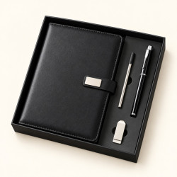 Coffret agenda A5 avec stylo, recharge et clé USB 8 Go