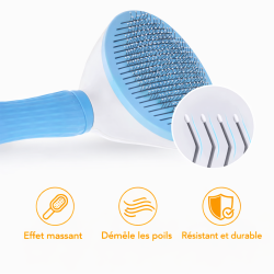 Brosse autonettoyante chien et chat | Poils morts