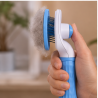 Brosse autonettoyante chien et chat | Poils morts